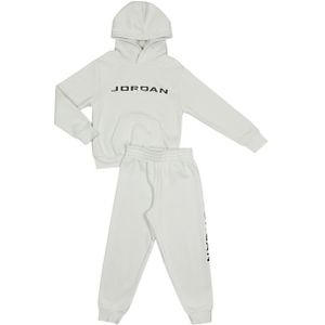 Jordan Stretch Trainingspakken Peuter - Zilver - Maat 92 - 98 CM - Katoen Fleece