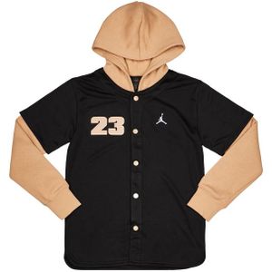 Jordan Baseball Hoodies Kinder - Zwart - Maat 147 - 158 CM - Katoen Fleece