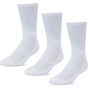 Foot Locker 3 Pack Active Dry Crew Sokken Unisex - Wit - Maat 42-47