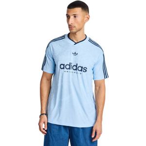 Adidas Football Heren T-shirts - Blauw - Maat: L - Poly Jersey - Foot Locker