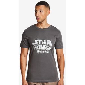 MERCHCODE Star Wars T-shirts Heren - Grijs - Maat M - Katoen Jersey