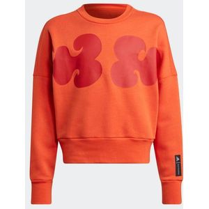 Adidas Marimekko Sweatshirts Kinder - Oranje - Maat 147 - 152 CM - Katoen Jersey
