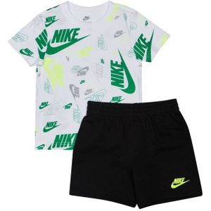 Nike Futura Aop Trainingspakken Peuter - Zwart - Maat 98 - 104 CM - Katoen Jersey