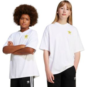 adidas Originals - Smiley World - T-shirt - Wit - Katoen