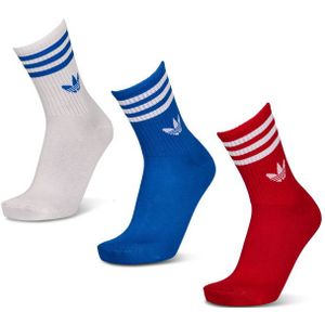 adidas - Mid Cut Crew - Sokken - Rood - Set van 3 Paar