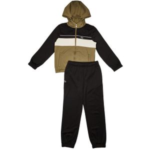 Lacoste Front Stripe Trainingspakken Kinder - Olijf - Maat 122 - 130 CM - Poly Tricot