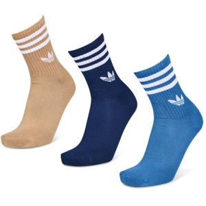 Adidas Mid Cut Crew 3 Pack Sokken Unisex - Wit - Maat 37-39