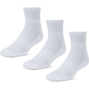 Foot Locker 3 Pack Active Dry Quarter Sokken Unisex - Wit - Maat 27-34