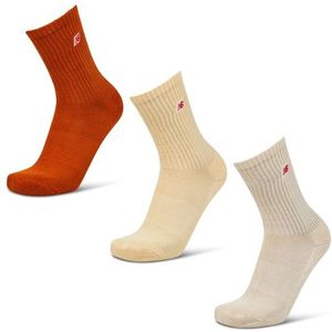 New Balance Crew 3 Pack Sokken Unisex - Beige - Maat 35-38 - Katoen