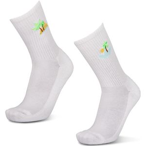 Adidas Midcut Crew 2 Pack Sokken Unisex - Wit - Maat 34-36 - Katoen