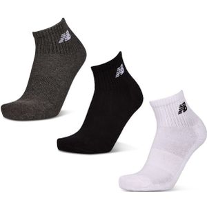 New Balance Quarter 3 Pack Sokken Unisex - Grijs - Maat 39-42