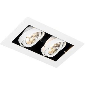 Moderne inbouwspot wit 2-lichts verstelbaar - Oneon 70