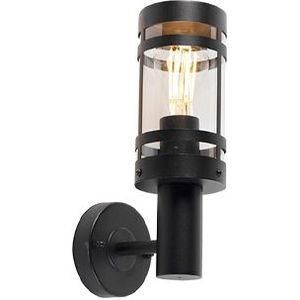 Moderne buitenwandlamp zwart IP44 - Gleam