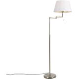 QAZQA ladas - Moderne Vloerlamps-sStaande Lamp met zwenkarm - 1 lichts - H 1500 mm - Wit - Woonkamers-sSlaapkamer