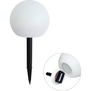 Buitenlamp wit 20 cm incl. LED IP44 solar RGBW - Ludger