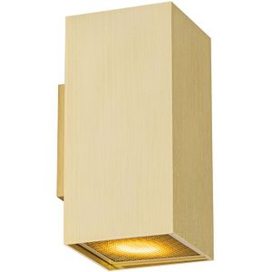 Design wandlamp goud vierkant 2-lichts - Sab Honey