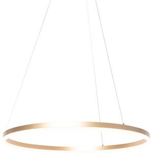Design ring hanglamp goud 80 cm incl. LED en dimmer - Anello