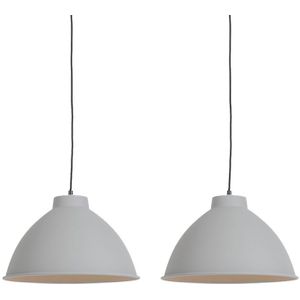 Set van 2 Scandinavische hanglampen grijs - Anterio 38 Basic