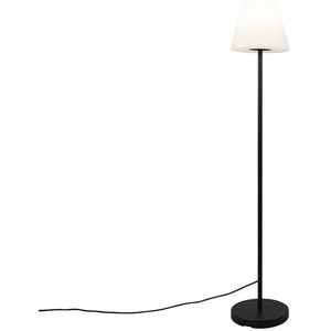 Buiten vloerlamp zwart met witte kap IP65 25 cm - Virginia