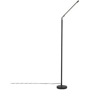 QAZQA berdien fl - Moderne LED Dimbare Vloerlamps-sStaande Lamp met Dimmer - 1 lichts - H 1630 mm - Zwart - Woonkamer