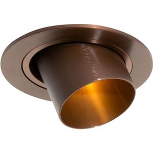 Moderne inbouwspot donker brons GU10 35mm rond kantelbaar - Installa