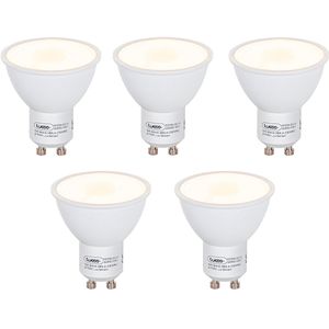 Set van 5 GU10 LED lampen met schemersensor 5W 380lm 2700K