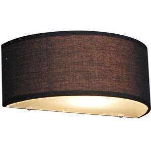 Landelijke wandlamp half rond zwart - Drum