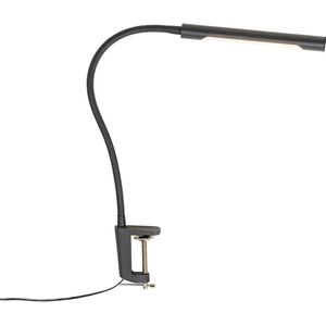 Klem bureaulamp zwart incl. LED met touch dimmer - Lionard