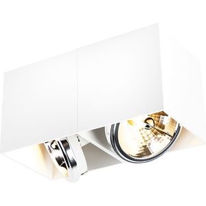 Design spot wit rechthoekig 2-lichts - Box