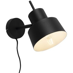 Retro wandlamp zwart - Chappie