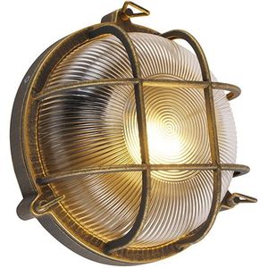 QAZQA nautica - Industriele Wandlamp voor buiten - 1 lichts - L 260 mm - Goud/messing - Industrieel - Buitenverlichting