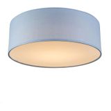 QAZQA drum led - Moderne LED Plafondlamp - 1 lichts - H 125 mm - Blauw - Woonkamers-sSlaapkamers-sKeuken