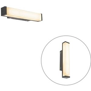 QAZQA cascada - Moderne LED Spiegel verlichting voor binnen voor badkamer - 1 lichts - D 72 mm - Zwart -