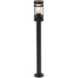 QAZQA Gleam - Moderne Staande Buitenlamp - Staande Lamp Voor Buiten - 1 Lichts - H 800 Mm - Zwart