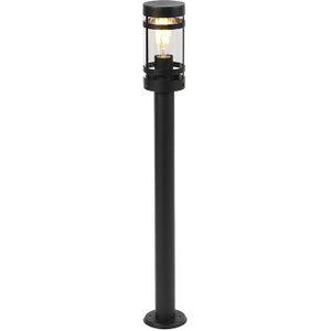 QAZQA Gleam - Moderne Staande Buitenlamp - Staande Lamp Voor Buiten - 1 Lichts - H 800 Mm - Zwart