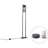 Smart moderne vloerlamp zwart incl. Wifi ST64 - Balenco Wazo