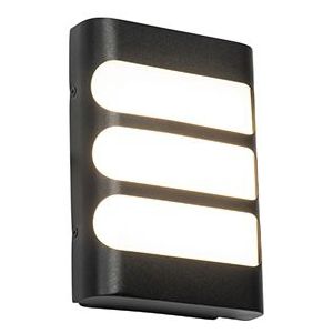 QAZQA gaev - Moderne LED Wandlamp voor buiten - 1 lichts - D 5 cm - Zwart - Buitenverlichting