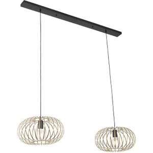 Design hanglamp messing 2-lichts - Johanna