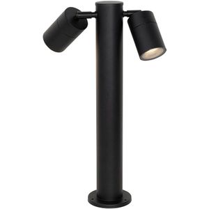 Staande buitenlamp zwart 45 cm IP44 verstelbaar 2-lichts - Duo