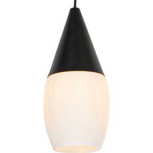 QAZQA drop - Moderne Hanglamp - 1 lichts - Ø 14.6 cm - Wit - Woonkamers-sSlaapkamers-sKeuken