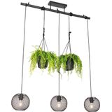 IndustriÃ«le hanglamp zwart 3-lichts - Flor