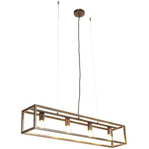 IndustriÃ«le hanglamp roestbruin 4-lichts - Cage