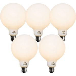 Set van 5 E27 dimbare LED lampen Opaal G125 5W 450 lm 2700K