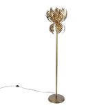 QAZQA botanica - Retro Vloerlamps-sStaande Lamp - 1 lichts - H 170 cm - Goud/messing - Woonkamers-sSlaapkamers-sKeuken