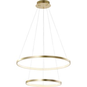 Leuchten Direct Anella - Moderne LED Hanglamp - 1 Lichts - Ø 500 Mm - Goud/Messing