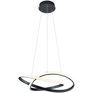 Design hanglamp zwart incl. LED 3-staps dimbaar - Koers