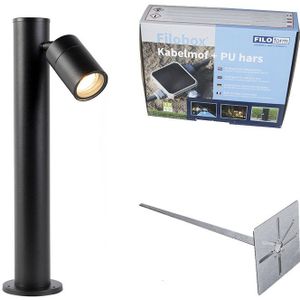 Buitenlamp zwart 45 cm verstelbaar IP44 - Solo