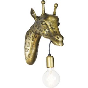 QAZQA Wl-Animal - Landelijke Wandlamp - 1 Lichts - Goud/Messing