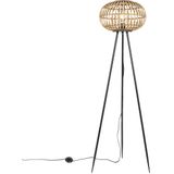 QAZQA amira - Oosterse Vloerlamps-sStaande Lamp - 1 lichts - H 135 cm - Naturel - Woonkamers-sSlaapkamers-sKeuken