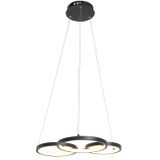 QAZQA rondas - Moderne LED Dimbare Hanglamp met Dimmer - 1 lichts - L 520 mm - Zwart - Woonkamers-sSlaapkamers-sKeuken